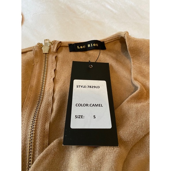 NWT Camel Colored Cut Out Dress - Picture 3 of 3